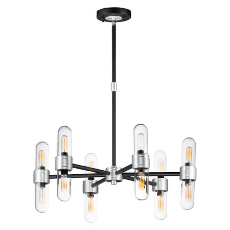 Maxim Dual 12-Light Chandelier 21706CLBKAL
